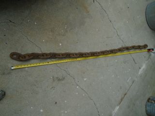 (6ft) ANTIQUE Rusty 4 x 2 inch LINK MARINE SHIP ' S ANCHOR CHAIN 9