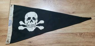 Vintage Taylor Made Skull Crossbones Boat Flag/ Pennant Nautical