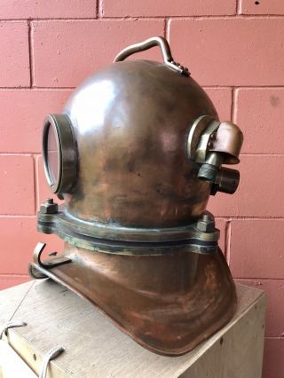 Vintage Maritime Russian 3 Bolt Deep Sea Diving Helmet Authentic 4