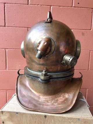 Vintage Maritime Russian 3 Bolt Deep Sea Diving Helmet Authentic 5
