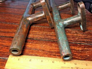 LARGE VINTAGE CAST BRONZE HERRESHOFF CLEATS 15 