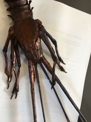 Rare Japanese Copper Jizai Okimono Early 20th C Articulated Lobster 6