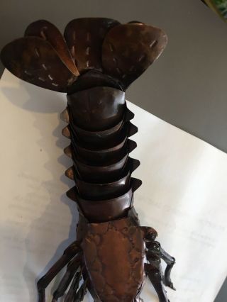 Rare Japanese Copper Jizai Okimono Early 20th C Articulated Lobster 7