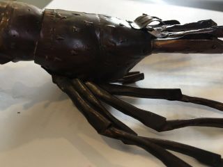 Rare Japanese Copper Jizai Okimono Early 20th C Articulated Lobster 8