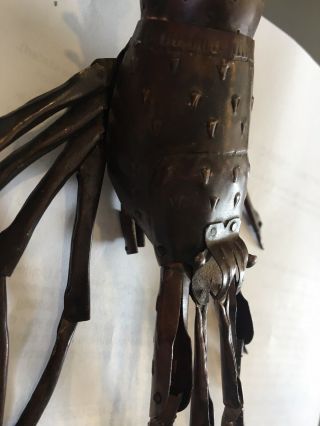 Rare Japanese Copper Jizai Okimono Early 20th C Articulated Lobster 9
