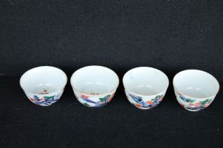 Four imari teabowls and six saucers 18th century 5