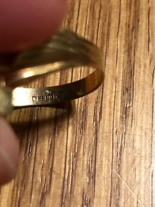 United States Navy Vintage Gold Ring OB 10 K 2
