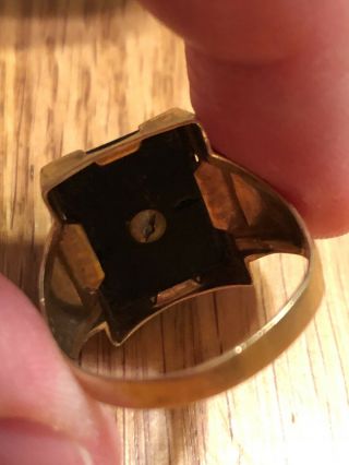 United States Navy Vintage Gold Ring OB 10 K 6