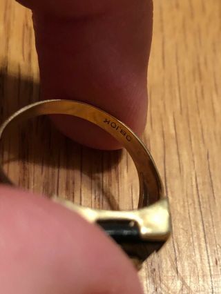 United States Navy Vintage Gold Ring OB 10 K 7
