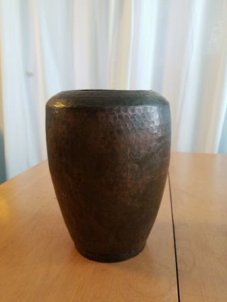 Vintage Large Arts And Crafts Copper Vase