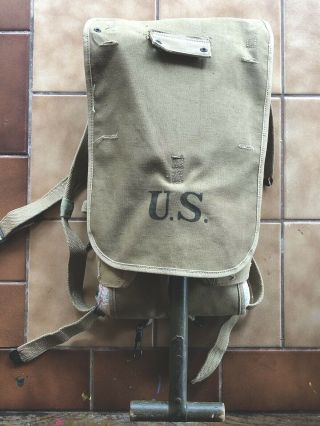 Ww1 M1910 Back Pack Dated 1918 Ria Complete W/ Shovel Blanket M1917