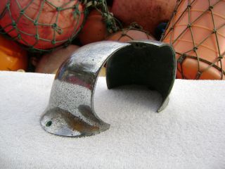 2 Chrome Over Bronze Boat Clam Shell Cowl Vent Scoop Boat Ship (e2b010)