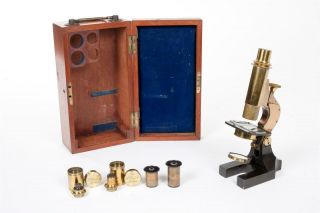 Vintage C1900 " Henry Crouch  1660 " Brass Microscope.