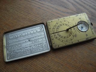 Antique 1921 Ansonia Clock Company Sunwatch Pocket Sundial Compass Brass