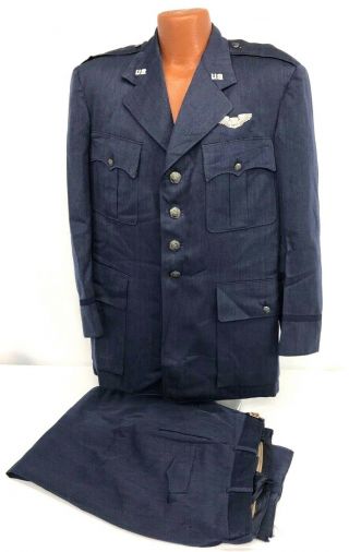 Vintage Us Air Force Pilots Dress Uniform - Bullion Wings