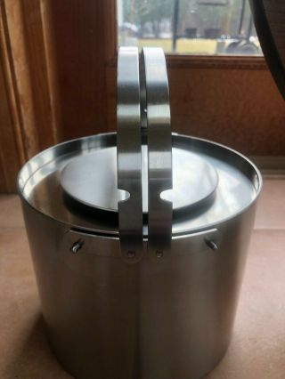 Vintage Denmark Stelton Stainless Cylinda - Line 2.  5liter Ice Bucket Arne Jacobsen