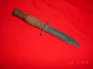 U.  S.  AIR FORCE JET PILOTS SURVIVAL KNIFE with SHEATH by ONTARIO 2 - 80 4