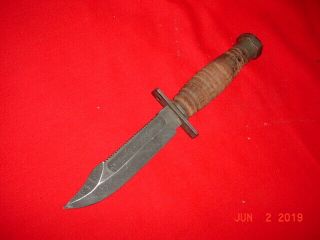 U.  S.  AIR FORCE JET PILOTS SURVIVAL KNIFE with SHEATH by ONTARIO 2 - 80 8