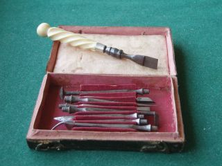 Extremely Rare And Complete Dental / Hygiene Set 19 Th Century