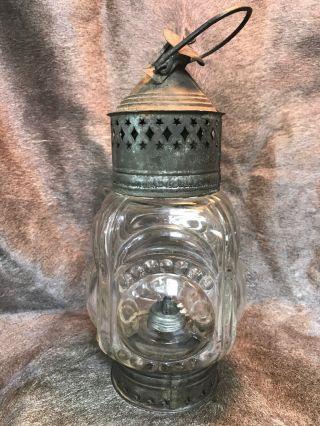 Antique Galvanized Steel Dock Lantern.  By AW Woodward.  Boston. 3