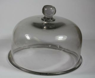 1800s Bell Jar Thick Glass Cloche Apothecary Dome Or Vacuum Display 9 "