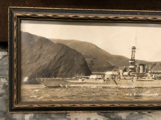 Pre WW2 USS Mississippi (BB - 41) Framed Photograph,  1920’s Era 3