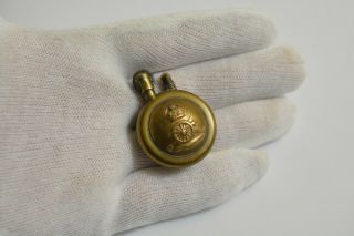 Antique Royal Engineers Trench Brass Petrol Lighter HONI SOIT QUI MAL WW 12