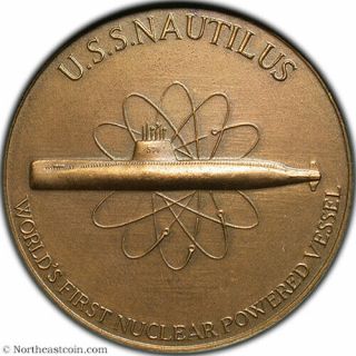 1954 Navy Medal Uss Nautilus First Nuclear Powered Submarine