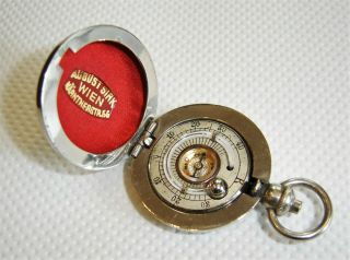 ANTIQUE POCKET THERMOMETER / COMPASS 2