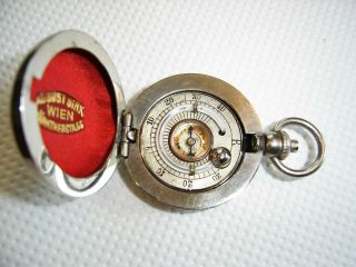 ANTIQUE POCKET THERMOMETER / COMPASS 3