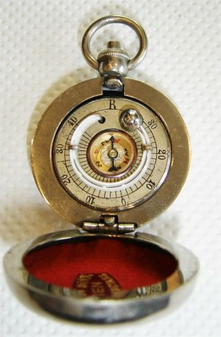ANTIQUE POCKET THERMOMETER / COMPASS 5