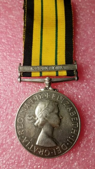 Elizabeth Ii Africa Kenya Medal Badge Army Navy World War Named