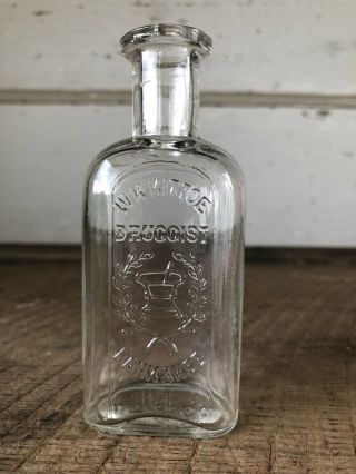 Antique Druggist Bottle Kankakee Il