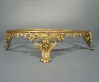 Antique French Gilded Bronze Centerpiece Base,  Figures,  Grotesques,  Masks 6