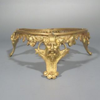 Antique French Gilded Bronze Centerpiece Base,  Figures,  Grotesques,  Masks 7