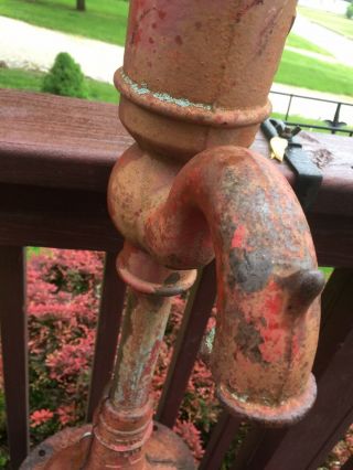 Vintage Blue Star Cast Iron Antique Hand Water Well Pump With Vintage Picture 10