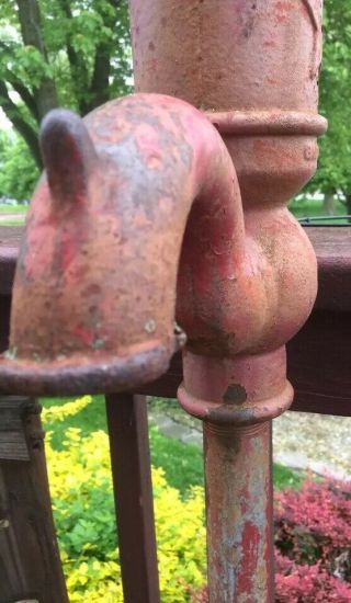 Vintage Blue Star Cast Iron Antique Hand Water Well Pump With Vintage Picture 9