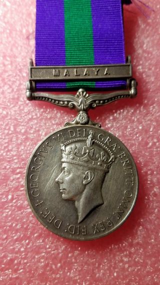 George Vi British Malaya Medal Badge Engraved Named Army Navy