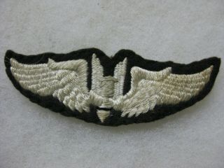 Wwii U.  S.  Army Air Force Air Gunner Cloth Wings On Brown Wool British Made