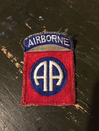 82nd Airborne Division Theater Made Patch Paratrooper Wwii Ww2 Aa Army