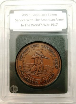 1917 Ww1 Service With American Army Token (haej)