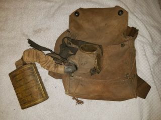 Ww1 Us Gas Mask In Bag Doughboy World War Not German British French