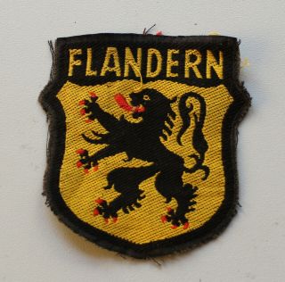 German Ww 2 - Volunteer Patch - Flandern - Worn Piece