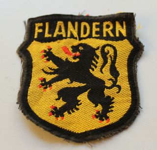 German WW 2 - Volunteer Patch - Flandern - worn piece 2