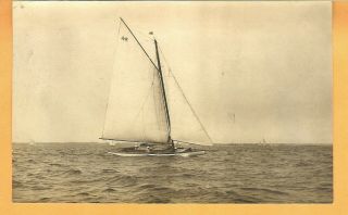 Old Estate Circa 1905 Rppc Friendship Sloop Sailboat Postcard