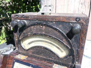1946 Weston Electrical Instrument DC Voltmeter Model 45 Vintage Test Gear Wood 7