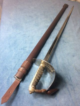 Wilkinson ER II British Infantry Army Officers Sword,  Sam Brown Scabbard & Knot 2