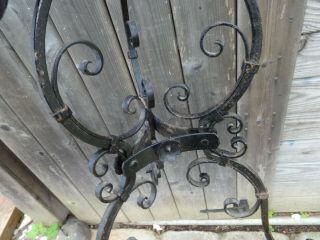 Tall,  Ornate Antique wrought iron plant stands 11