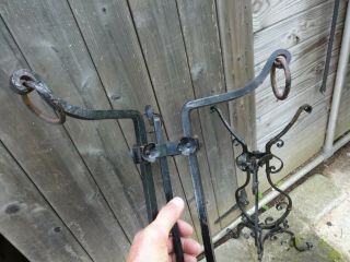 Tall,  Ornate Antique wrought iron plant stands 12