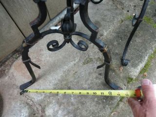 Tall,  Ornate Antique wrought iron plant stands 5
